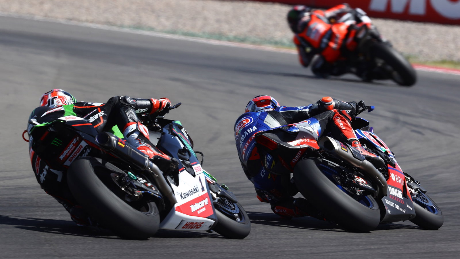 Scott Redding, Toprak Razgatlioglu and Jonathan Rea, Argentine WorldSBK race2, 17 October 2021
