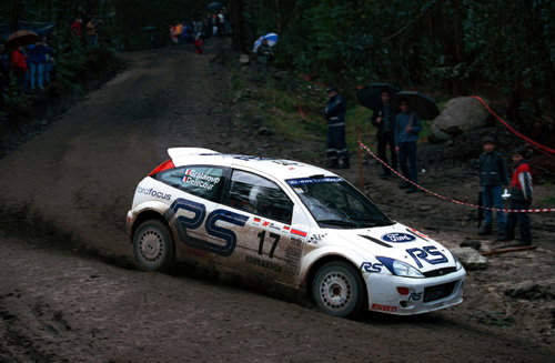 Schwarz out with steering problems.