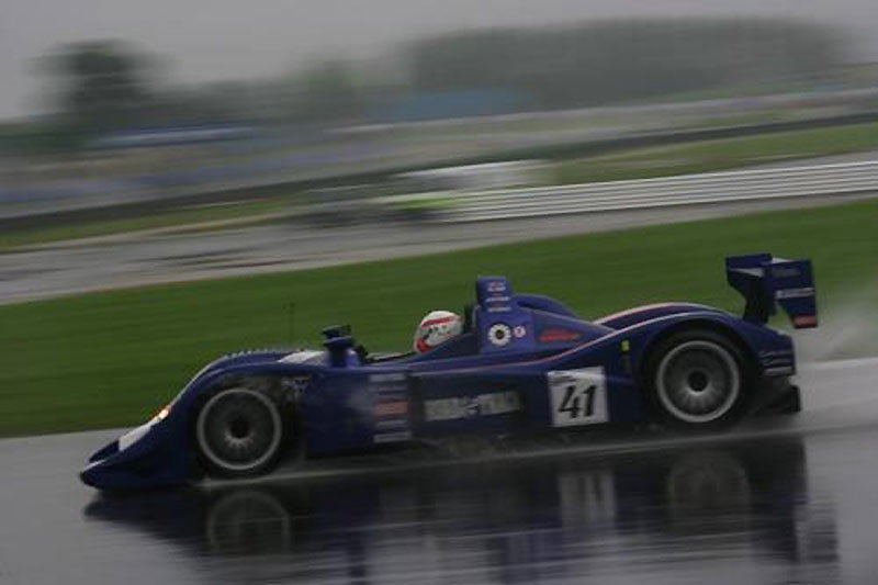 Audi R10 heads to Le Mans test.
