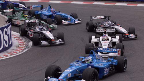 Fisichella shows Button the way.