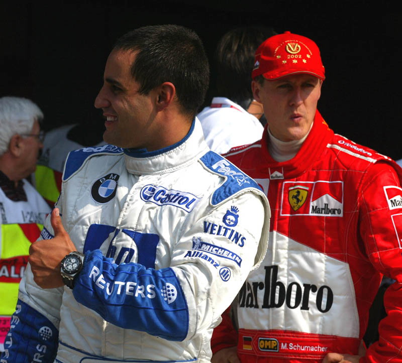 Barrichello does the 2002 win hatrick.