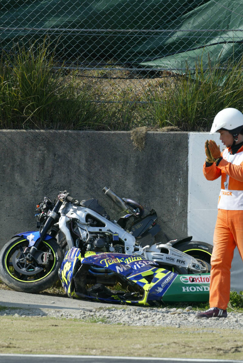 'Catastrophic' session for Gauloises Yamaha.