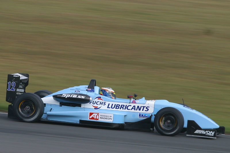 Hamilton home after Brands crash.