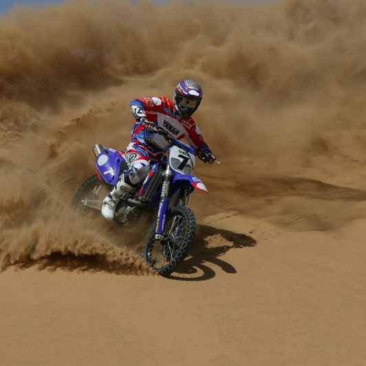 Cairoli rides Rossi`s M1.