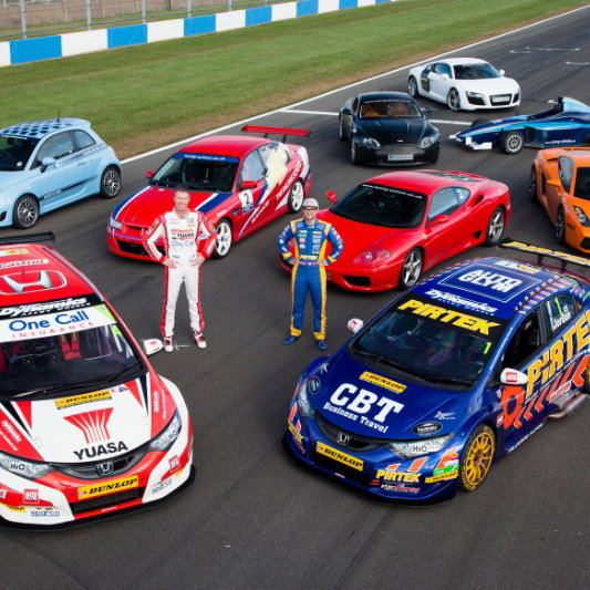 Jordan in the pink at Croft.