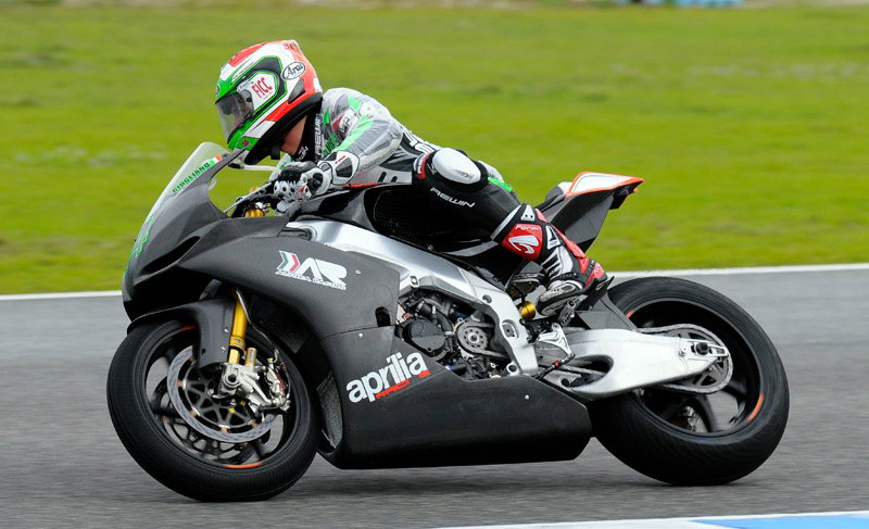 PIC: Badovini's Ducati torched in Phillip Island fall