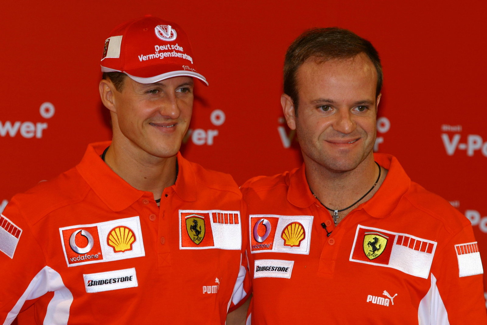  Sao Paulo, Brazil,Michael Schumacher, GER, Ferrari and Rubens Barrichello, BRA, Ferrari - September, Formula 1 World