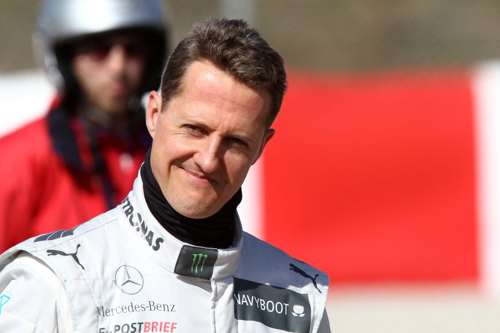 , Barcelona, Spain,Michael Schumacher (GER), Mercedes AMG Petronas in the gravel trap at turn 5 the