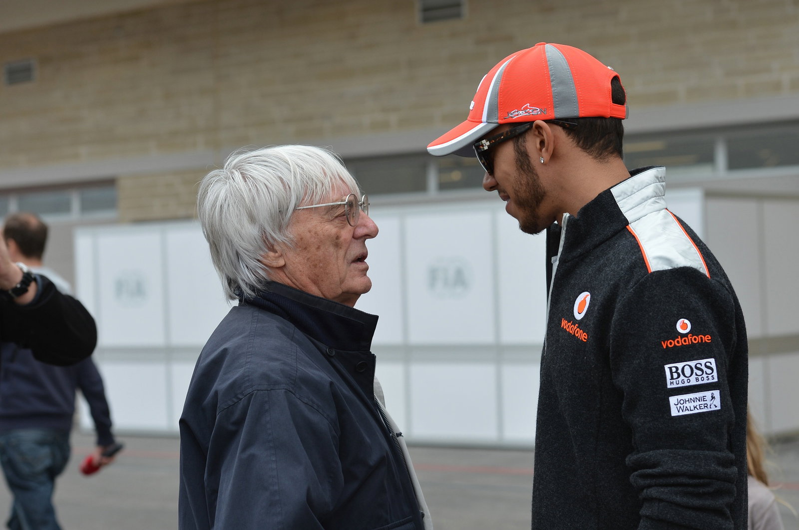  - Bernie Ecclestone (GBR), President and CEO of Formula One Management with Lewis Hamilton (GBR) McLaren Mercedes
