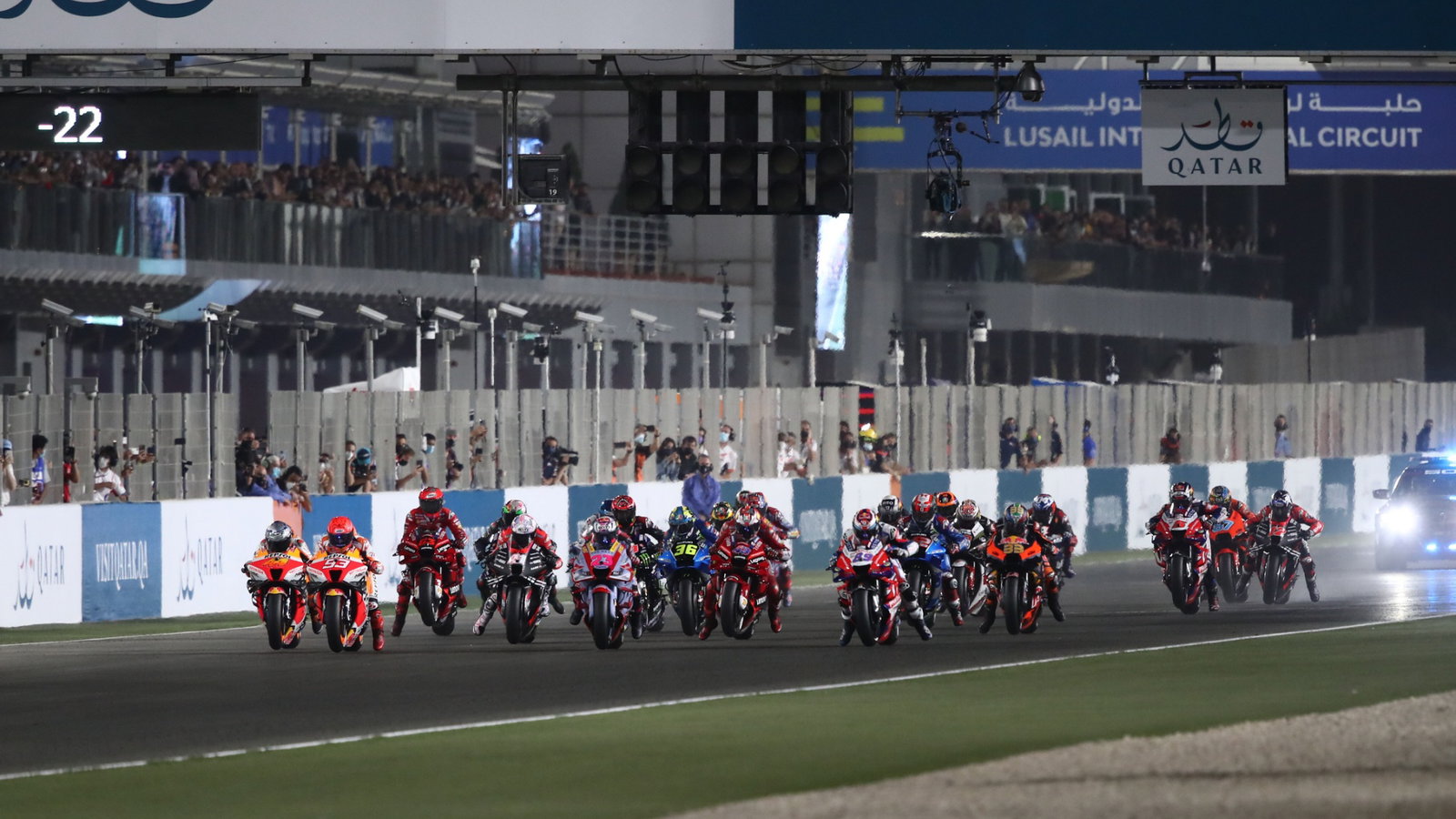 Marc Marquez race start, Qatar MotoGP race, 6 March