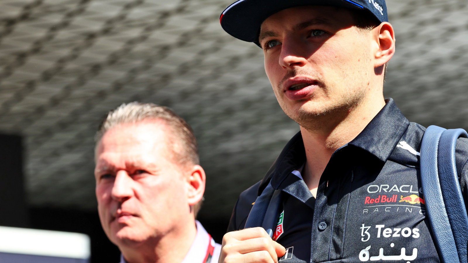 Max Verstappen (NLD) Red Bull Racing with his father Jos Verstappen
