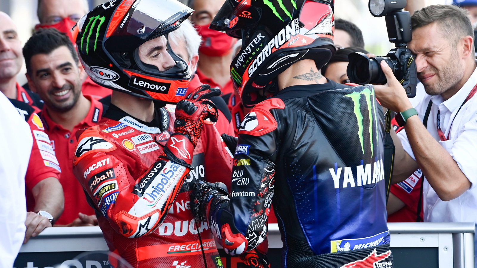 Fabio Quartararo Yamaha, Francesco Bagnaia Ducati, MotoGP Jerez