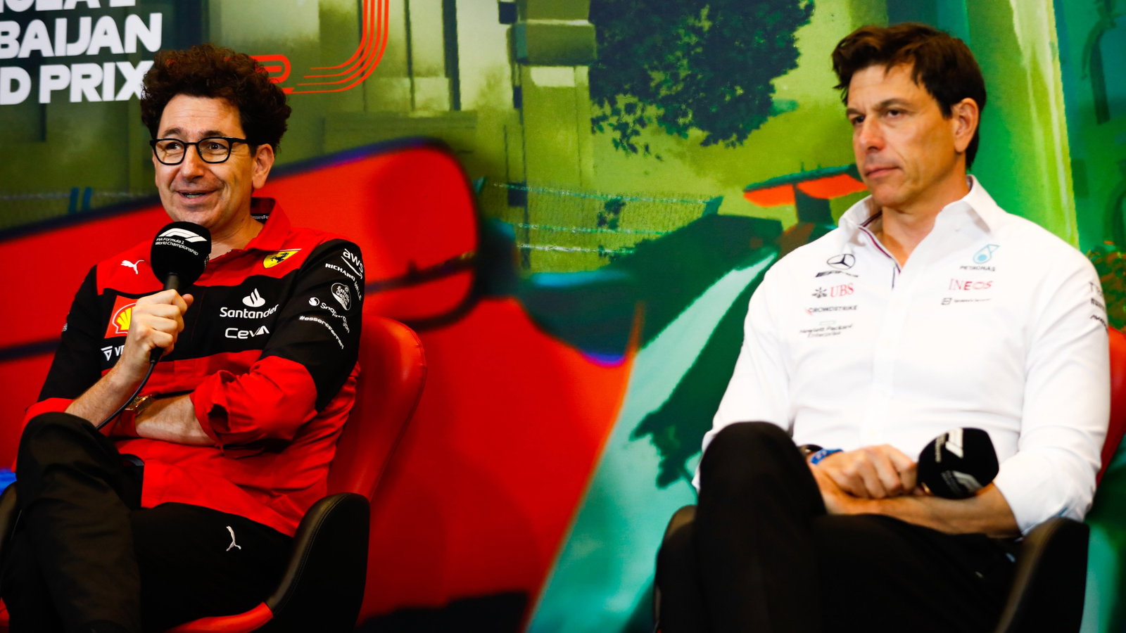 (L to R): Mattia Binotto (ITA) Ferrari Team 