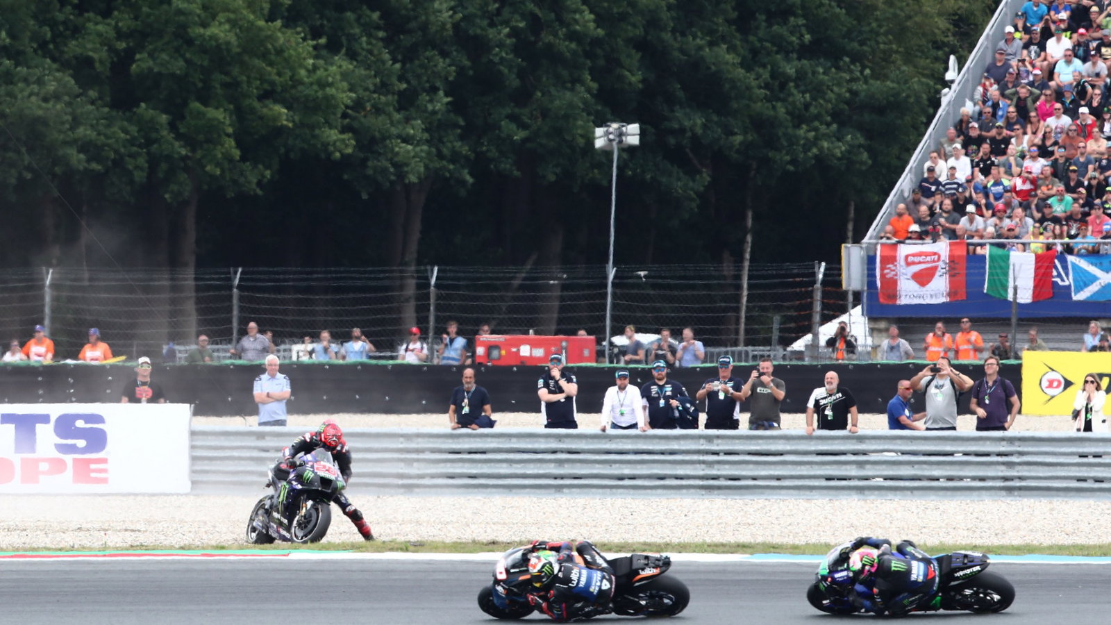 Fabio Quartararo crash, Dutch MotoGP race, 26 June