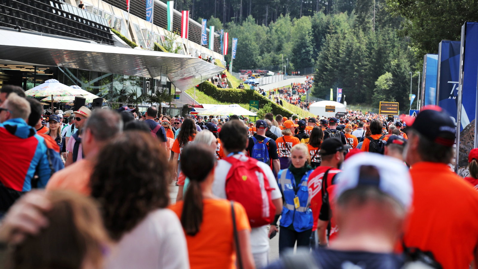 Circuit atmosphere - fans. Formula 1 World Championship, Rd 11, Austrian Grand Prix, Spielberg, Austria, Sprint Day. -