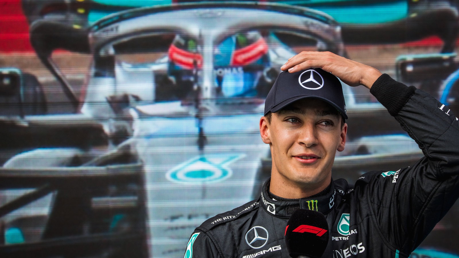 Pole sitter George Russell (GBR) 