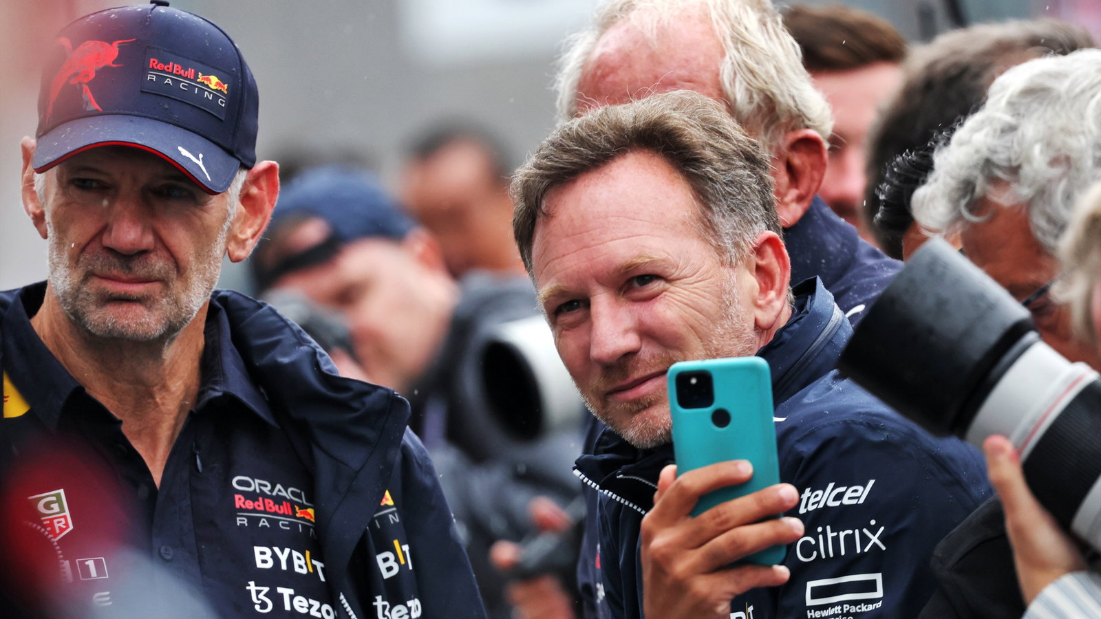 (L to R): Adrian Newey (GBR) Red Bul