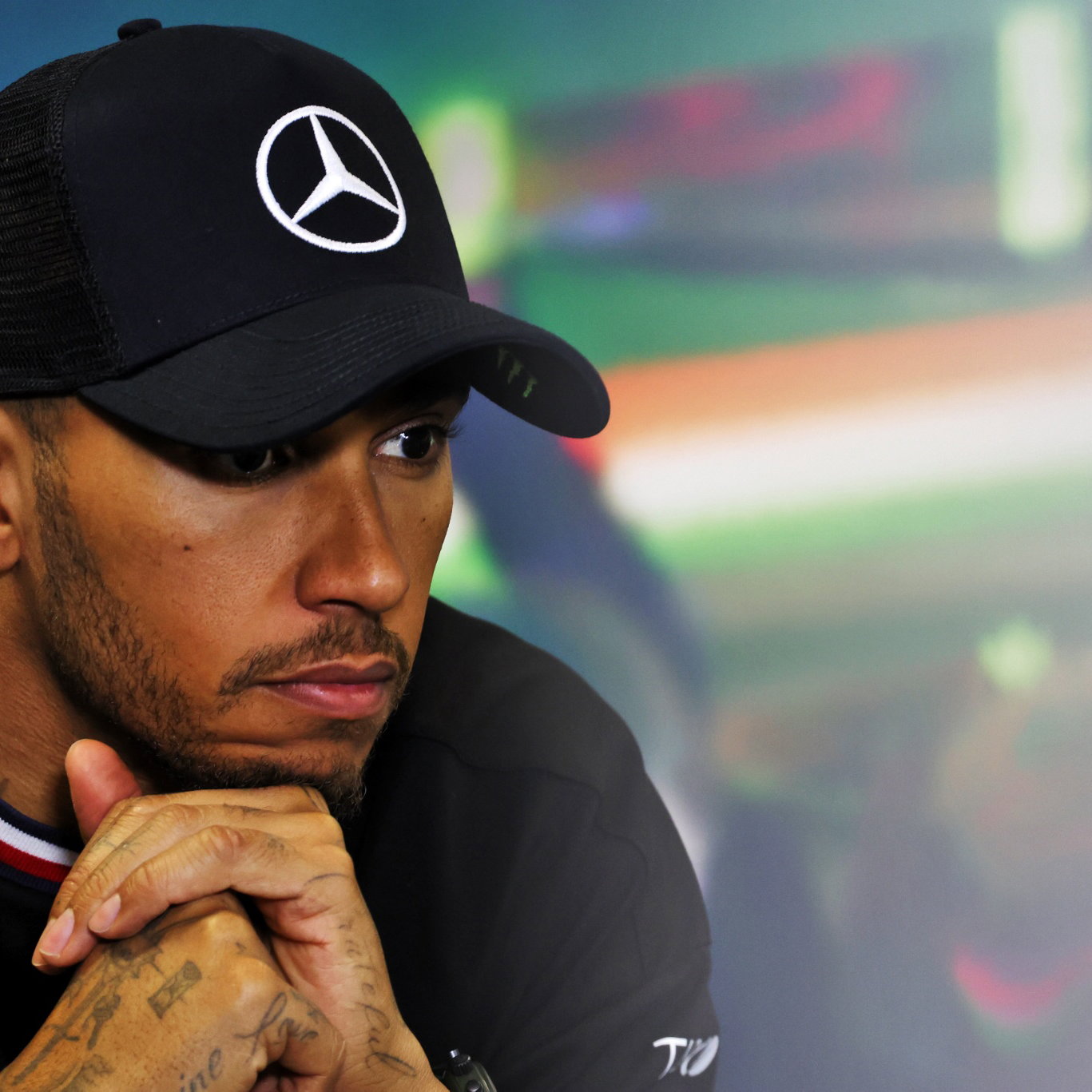 Lewis Hamilton (GBR) Mercedes AMG F1 in the post race FIA Press Conference. Formula 1 World Championship, Rd 13, Hungarian