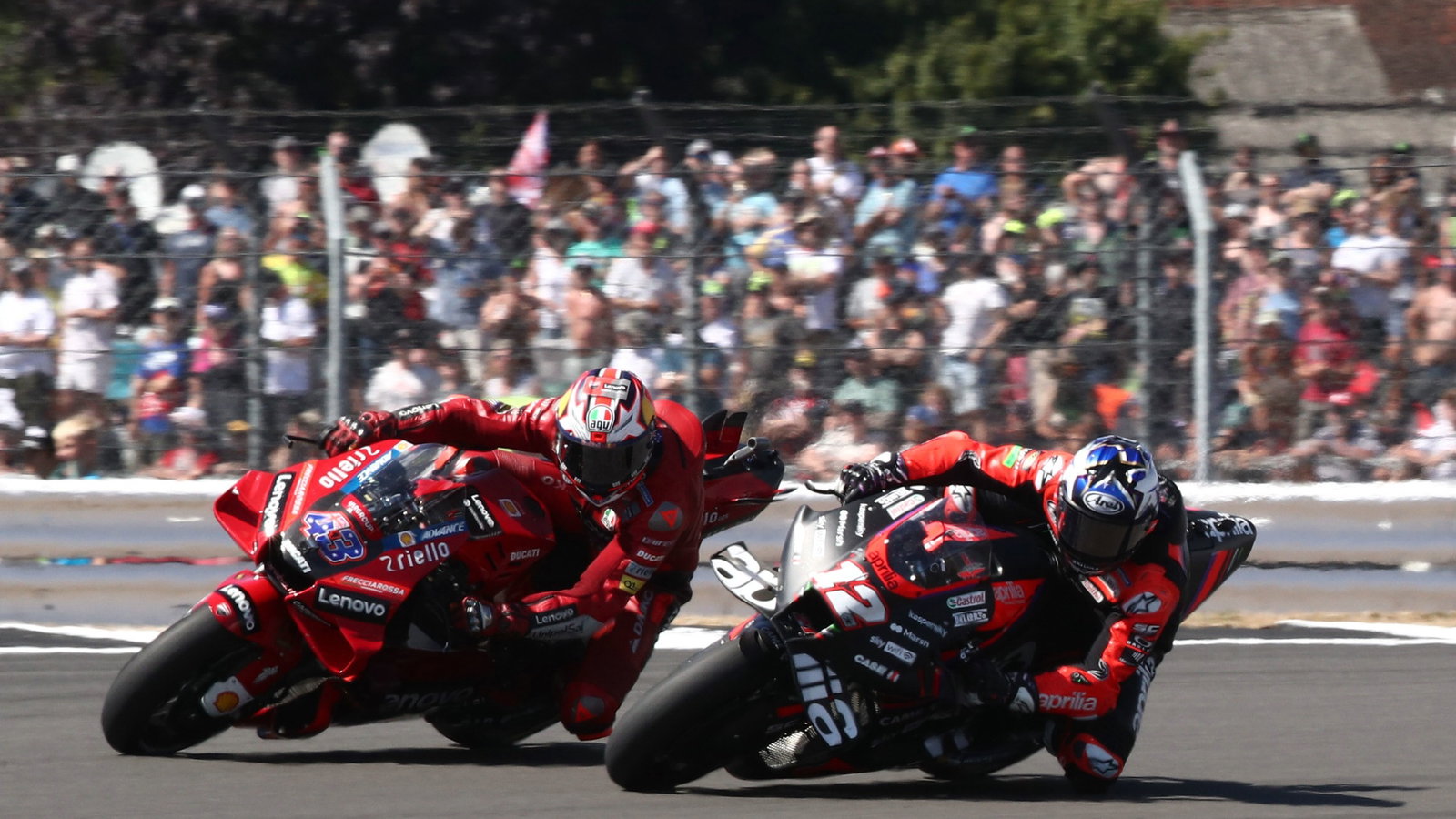 Jack Miller Ducati MotoGP, Maverick Vinales Aprilia MotoGP Silverstone