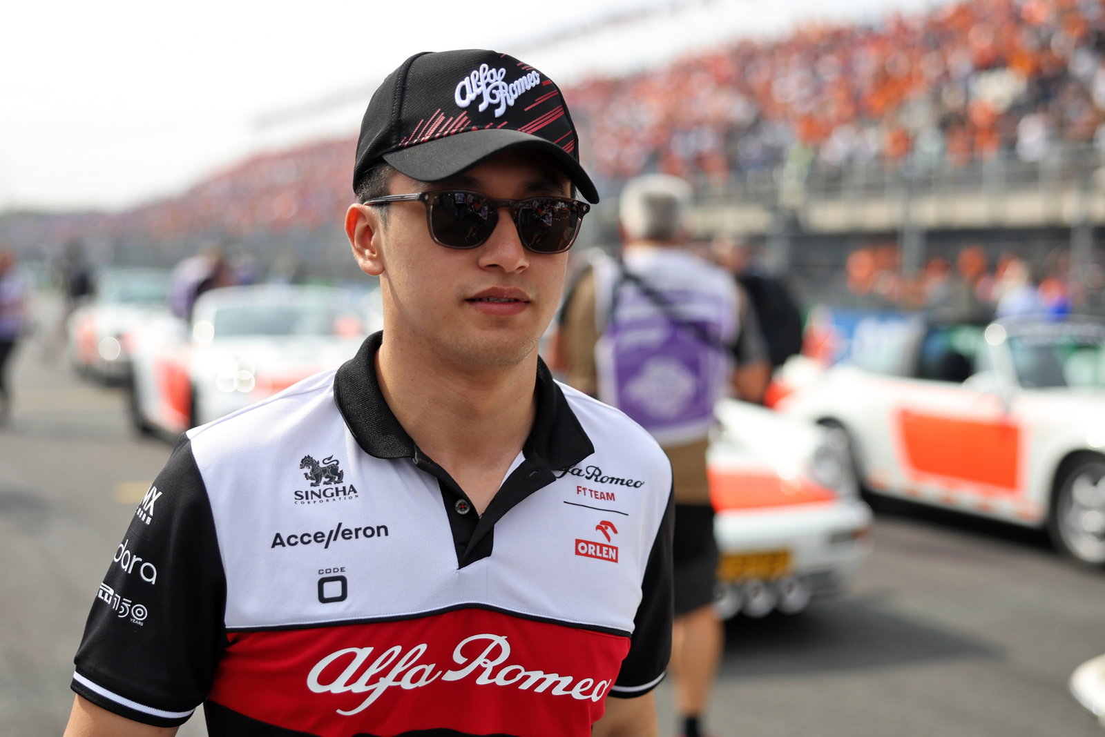 Guanyu Zhou (CHN) Alfa Romeo F1 Team on the drivers parade. Formula 1 World Championship, Rd 14, Dutch Grand Prix,