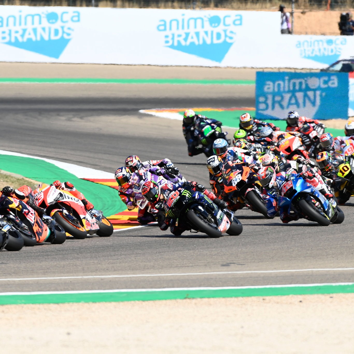 Race start, MotoGP race, Aragon MotoGP, 18 September