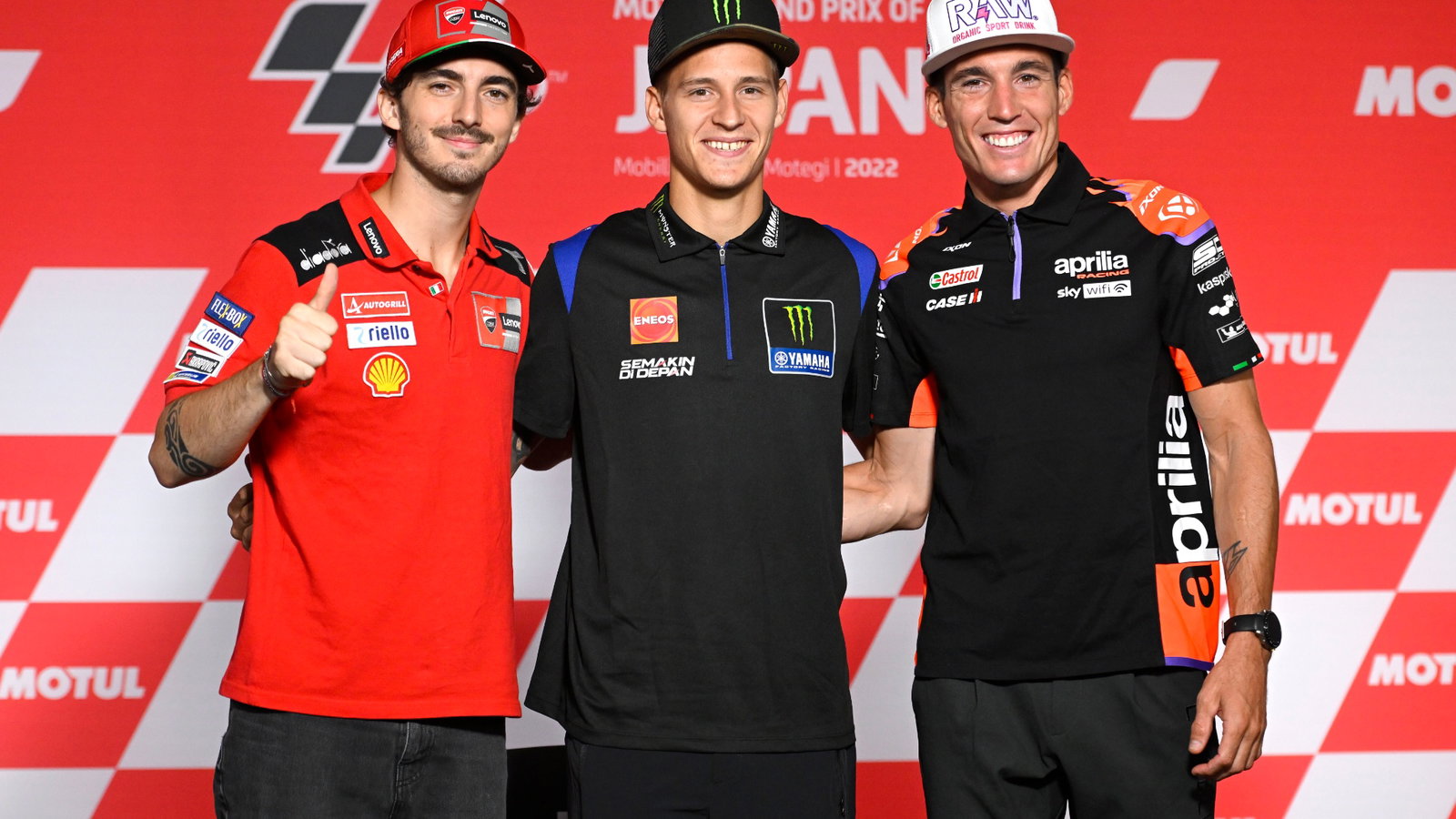 Francesco Bagnaia, Fabio Quartararo, Aleix Espargaro , MotoGP, Japanese MotoGP 22 September
