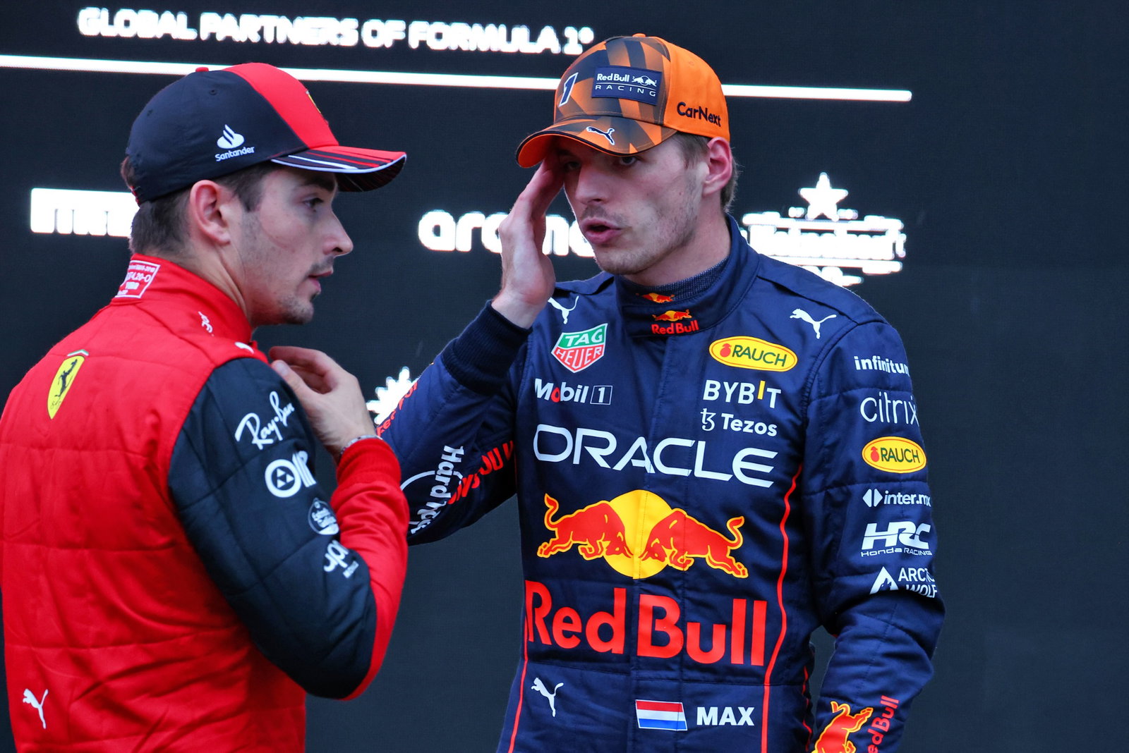 (L to R): Charles Leclerc (MON)