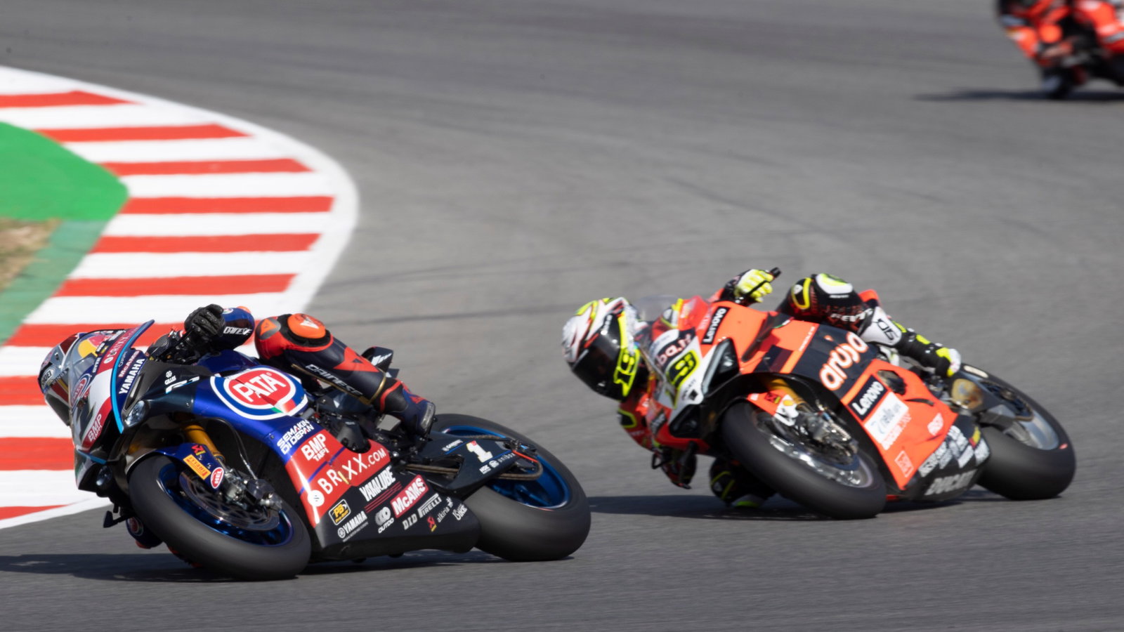 Toprak Razgatlioglu Yamaha, Alvaro Bautista Ducati, Portimao WorldSBK