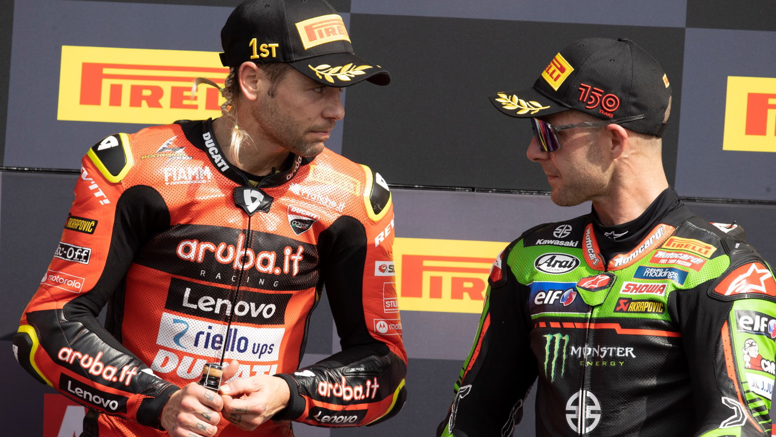 Alvaro Bautista Ducati, Jonathan Rea Kawasaki, Portimao WorldSBK