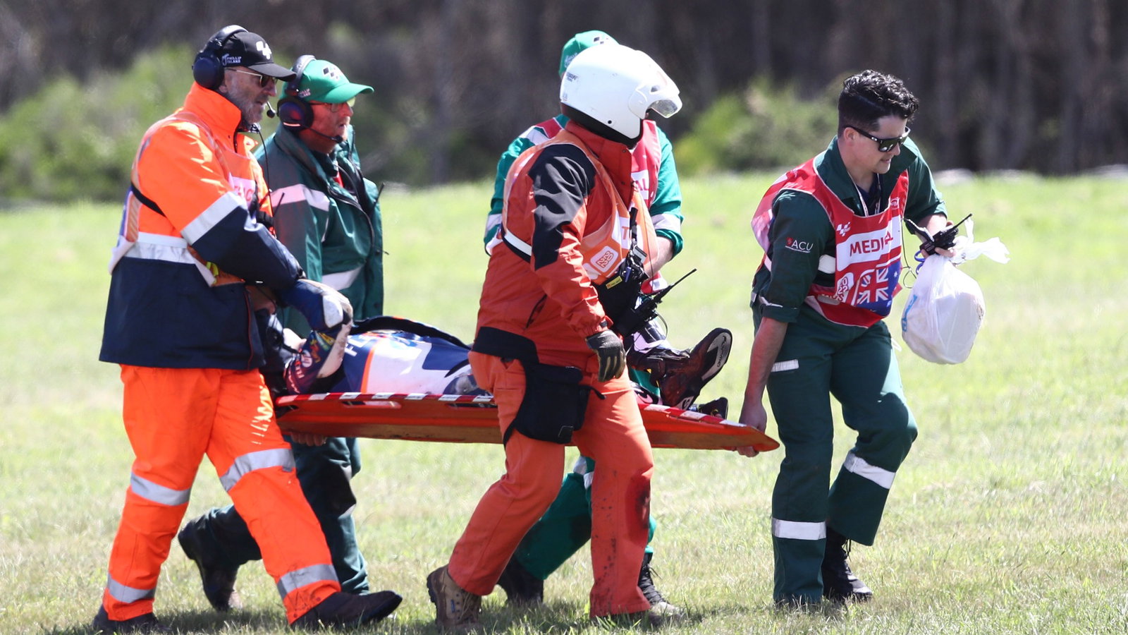 Jorge Navarro crash, Moto2 race, Australian MotoGP, 16 October