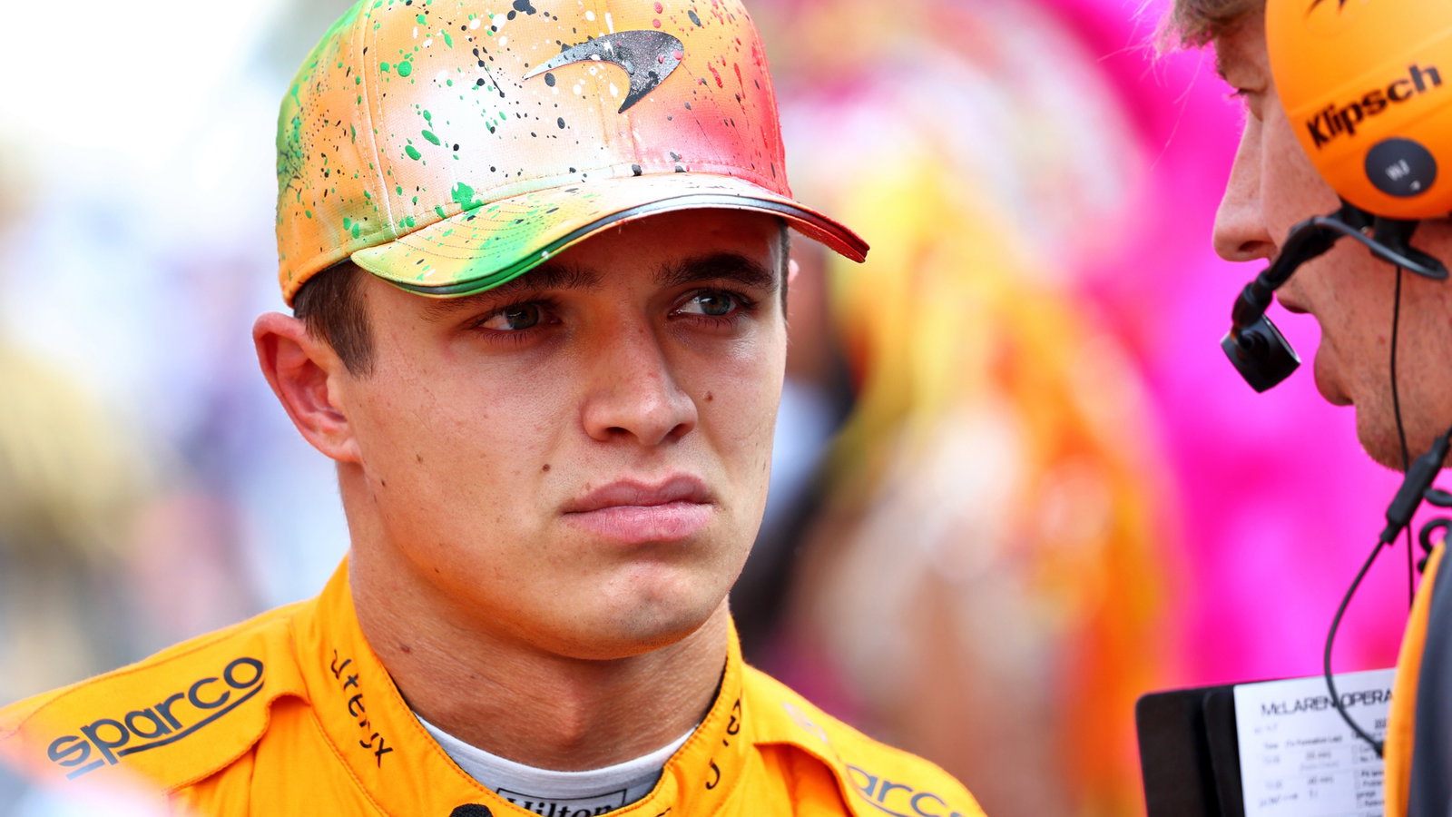 Lando Norris (GBR) McLaren on the grid. Formula 1 World Championship, Rd 20, Mexican Grand Prix, Mexico City, Mexico, Race
