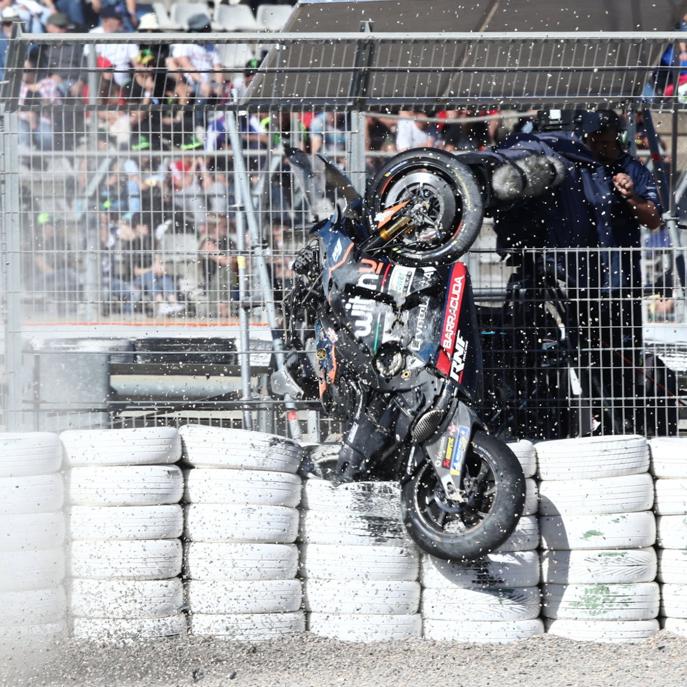 Darryn Binder crashed bike, MotoGP, Valencia MotoGP, 5 November