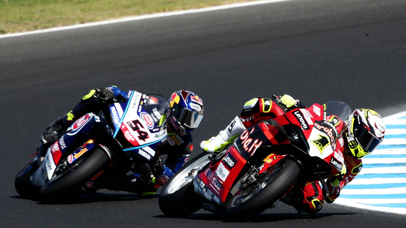 Alvaro Bautista Ducati, Toprak Razgatlioglu Yamaha, WorldSBK Phillip Island 2023