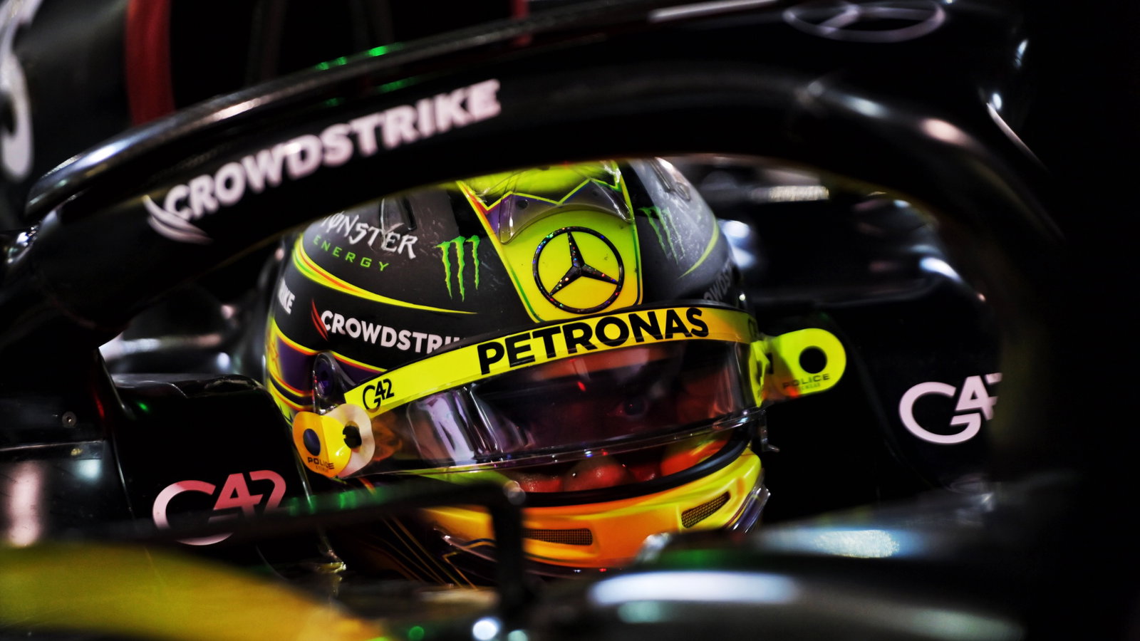 Lewis Hamilton (GBR) Mercedes AMG F1 W14 in the pits. Formula 1 Testing, Sakhir, Bahrain, Day Three.
- www.xpbimages.com,