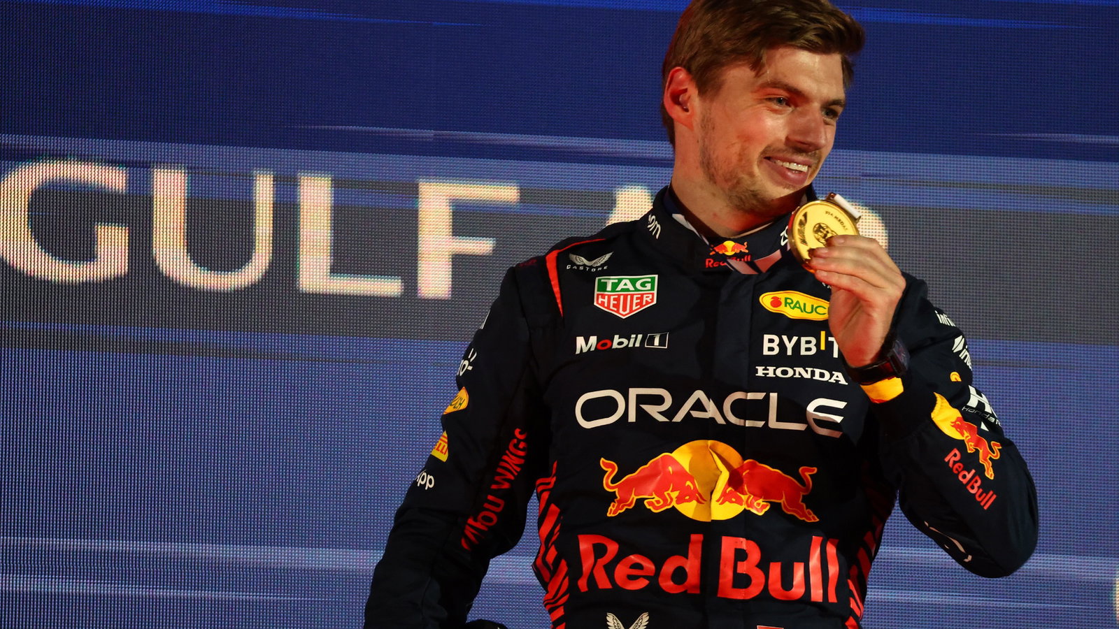 1st place Max Verstappen (NLD) Red Bull Racing. Formula 1 World Championship, Rd 1, Bahrain Grand Prix, Sakhir, Bahrain,