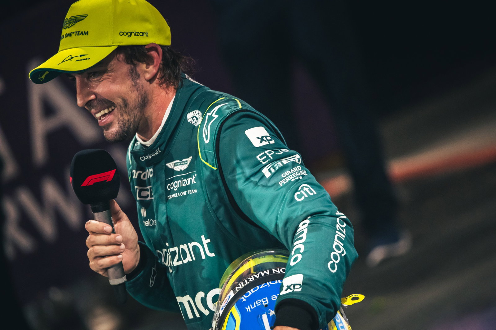 Fourth placed Fernando Alonso (ESP) Aston Martin F1 Team in parc ferme. Formula 1 World Championship, Rd 2, Saudi Arabian