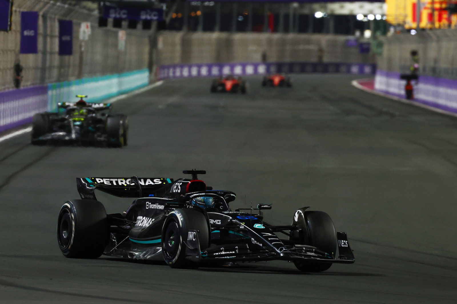 George Russell (GBR) Mercedes AMG F1 W14. Formula 1 World Championship, Rd 2, Saudi Arabian Grand Prix, Jeddah, Saudi