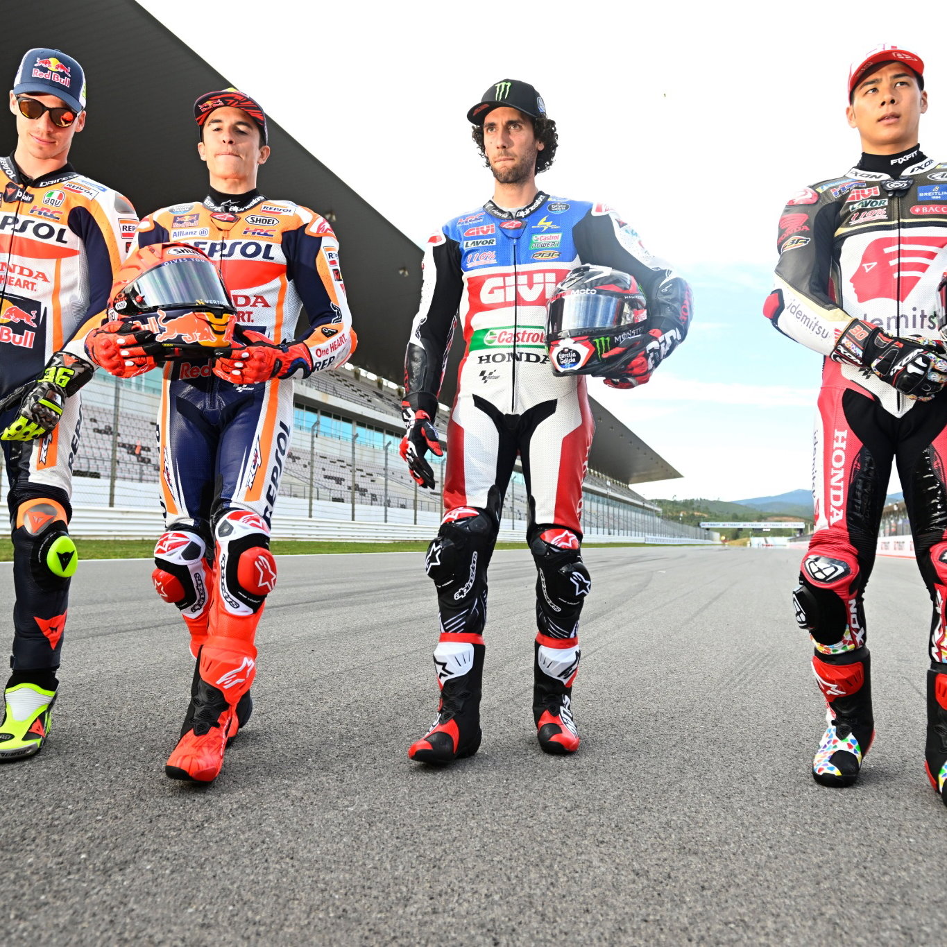 Joan Mir, Marc Marquez, Alex Rins, Takaaki Nakagami, Portuguese MotoGP 23 March