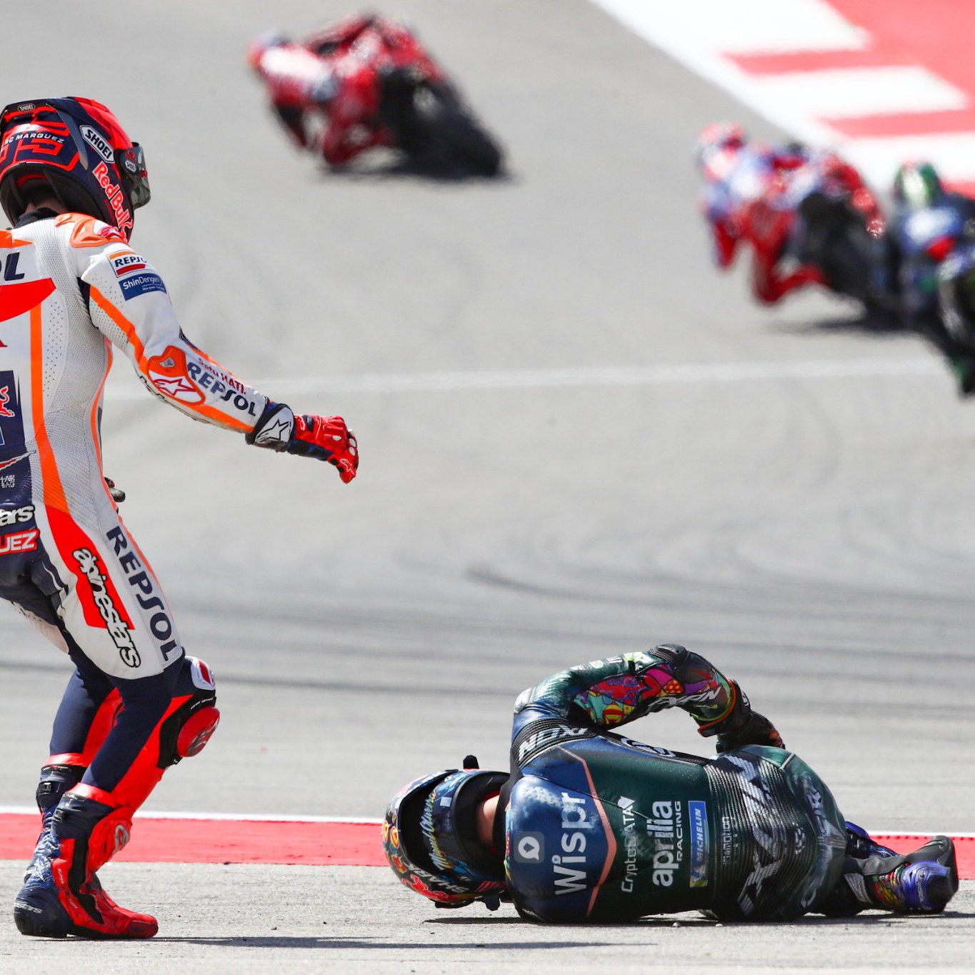 Miguel Oliveira, Marc Marquez crash, MotoGP race, Portuguese MotoGP, 26 March