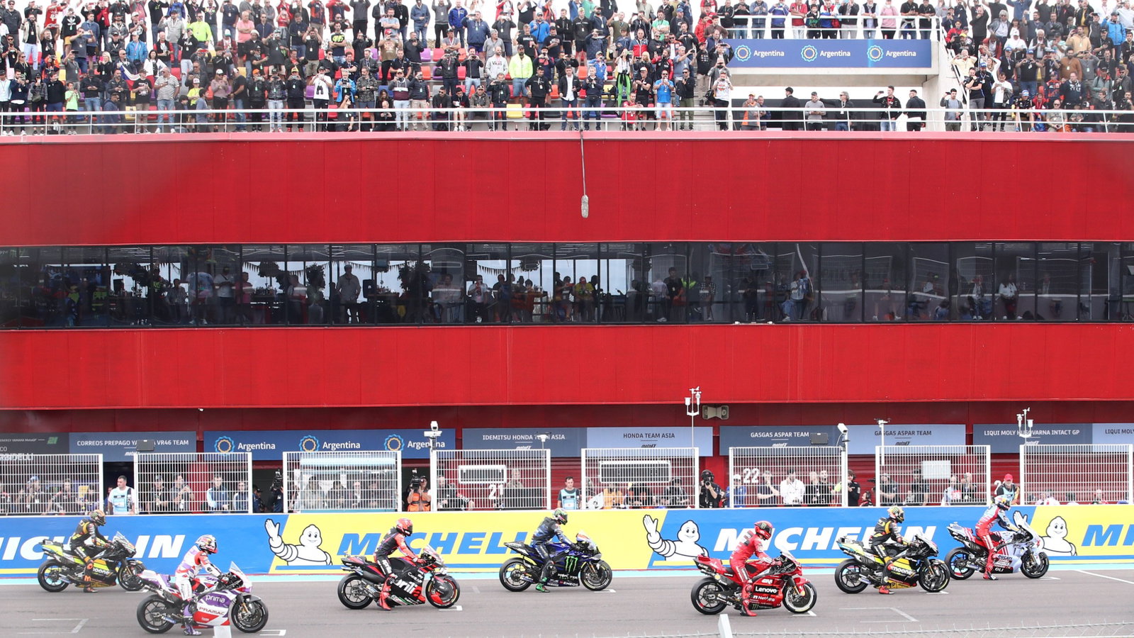 Start line, Sprint Race, Argentina MotoGP, 1 April