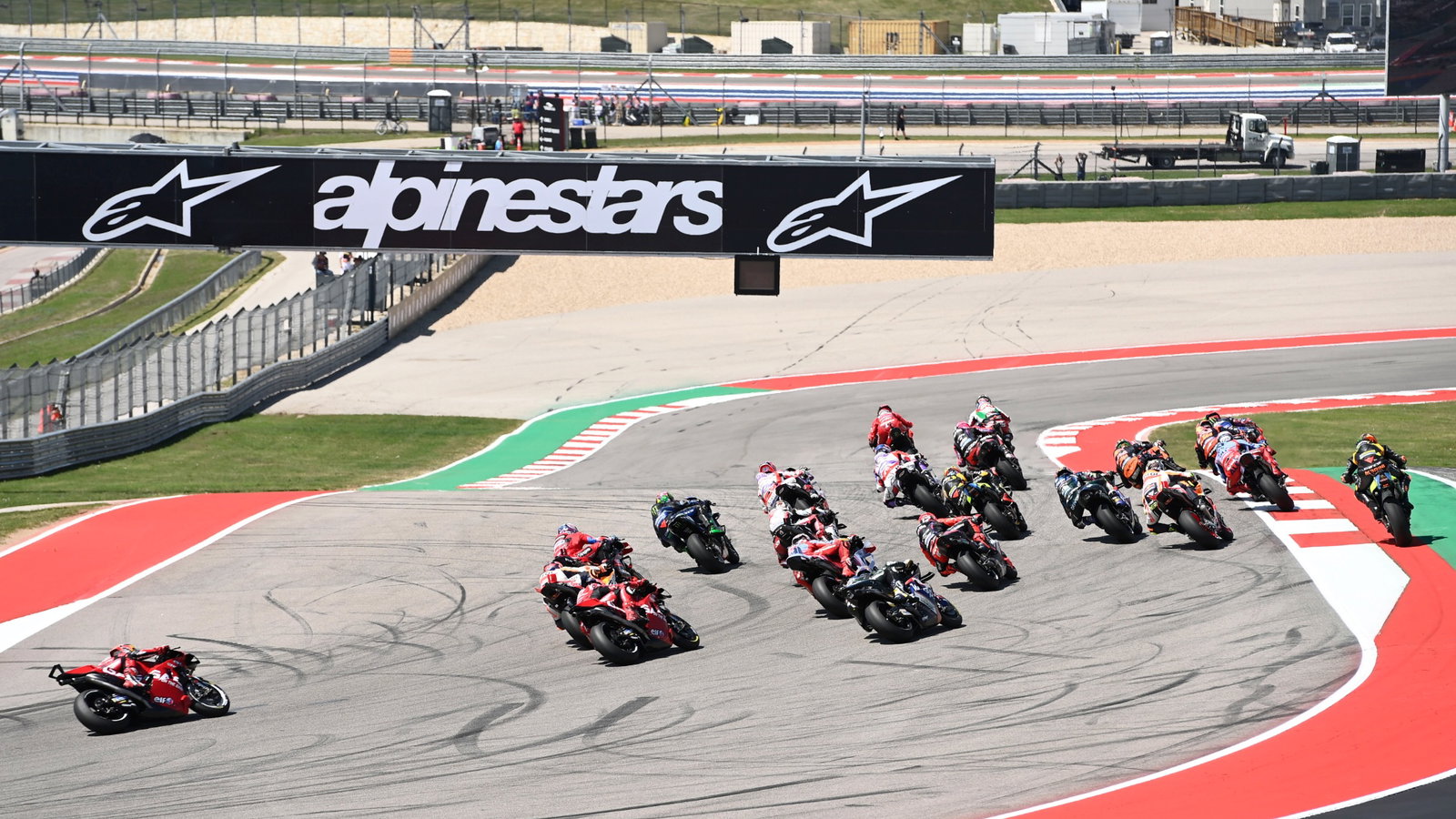 Race start, Alex Rins, Francesco Bagnaia, Sprint race, Grand Prix of the Americas, 15 April