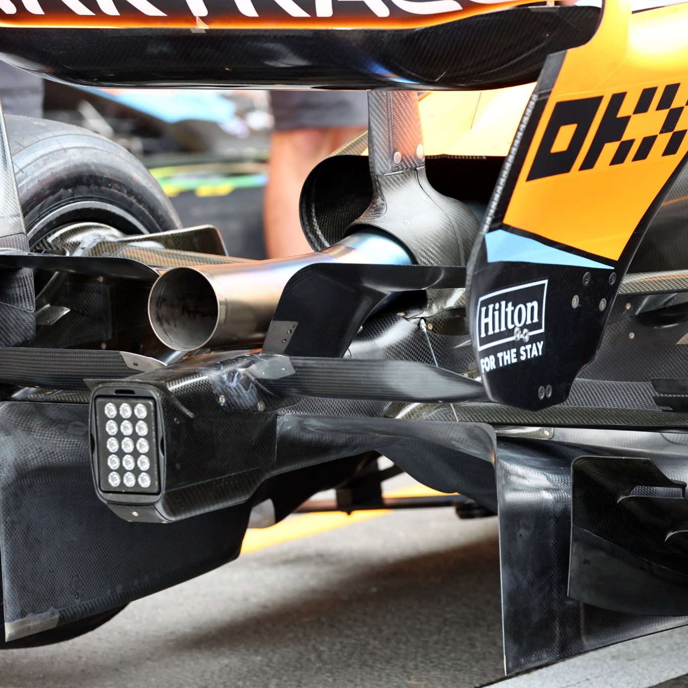 McLaren MCL60 rear diffuser and rear wing detail. Formula 1 World Championship, Rd 4, Azerbaijan Grand Prix, Baku Street