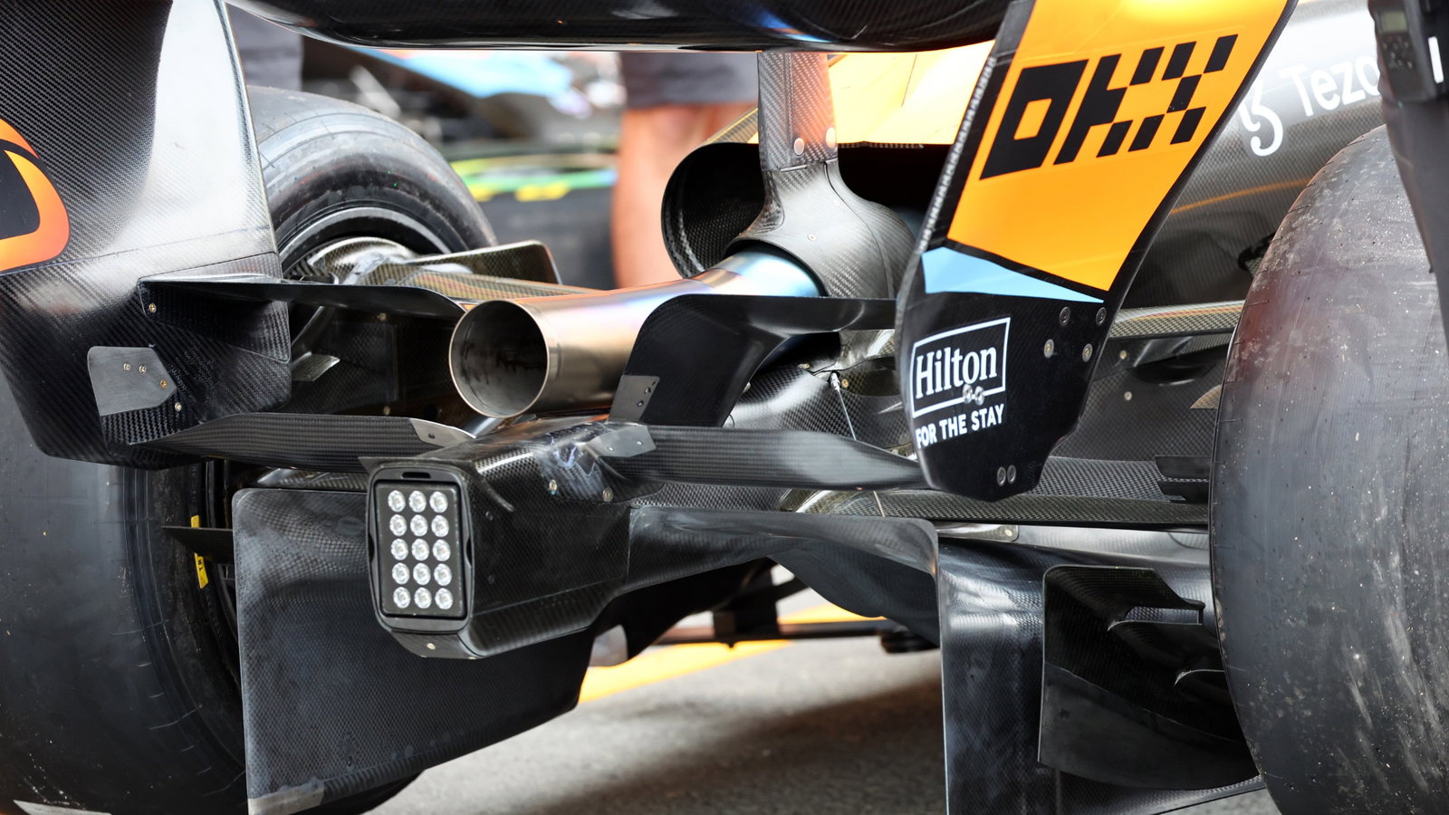 McLaren MCL60 rear diffuser and rear wing detail. Formula 1 World Championship, Rd 4, Azerbaijan Grand Prix, Baku Street