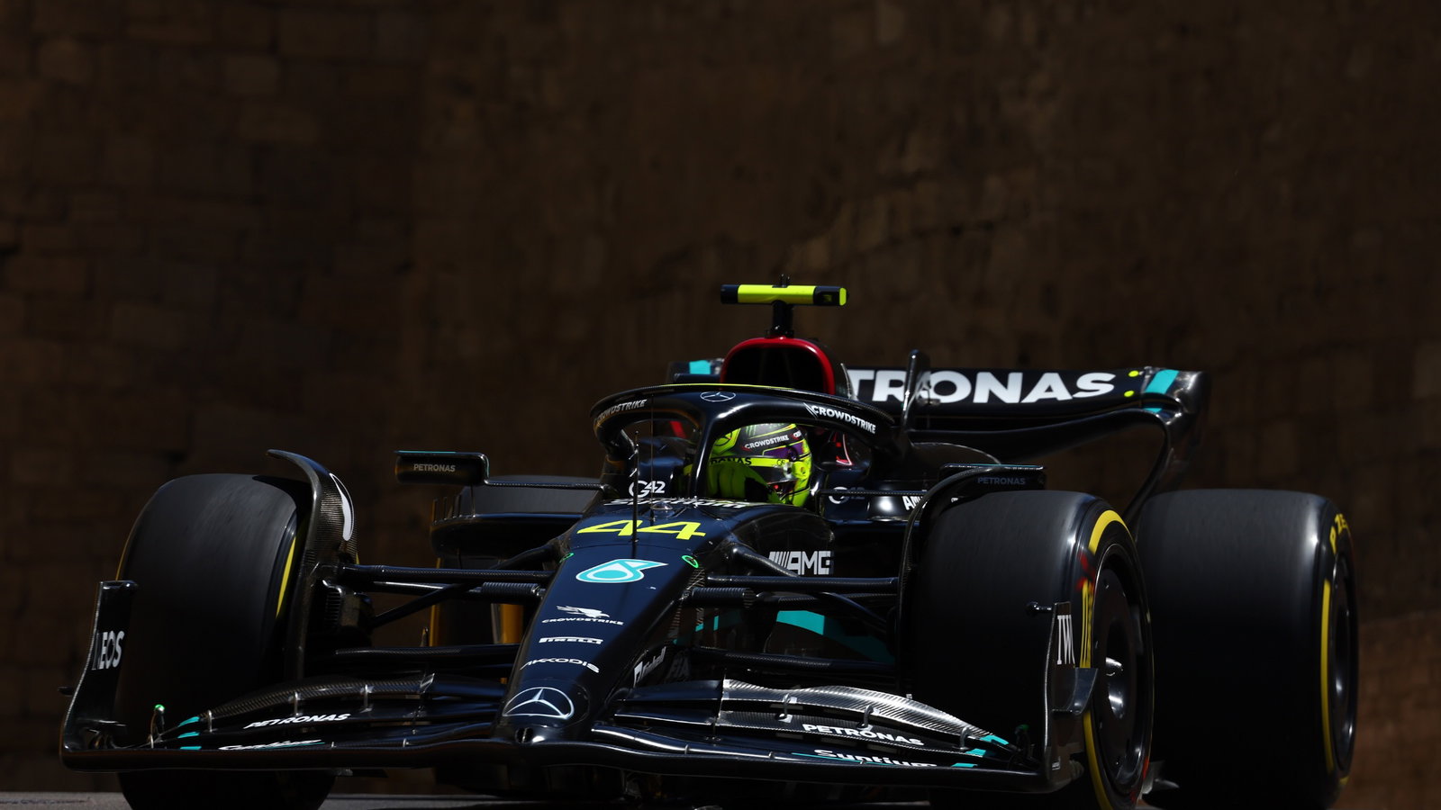 Lewis Hamilton (GBR) Mercedes AMG F1 W14. Formula 1 World Championship, Rd 4, Azerbaijan Grand Prix, Baku Street Circuit,