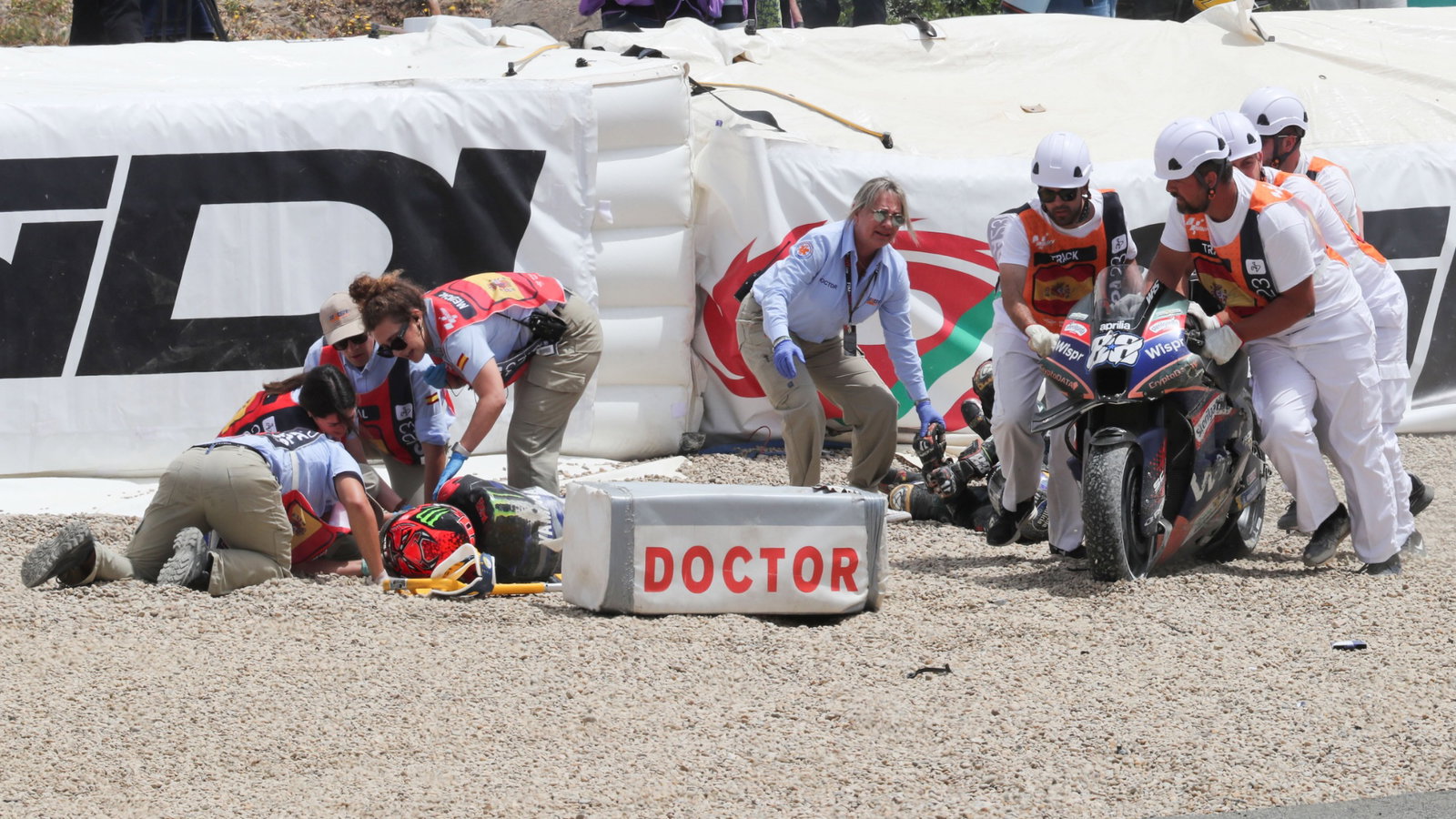 Fabio Quartararo, Miguel Oliveira crash, MotoGP race, Spanish MotoGP, 30 April