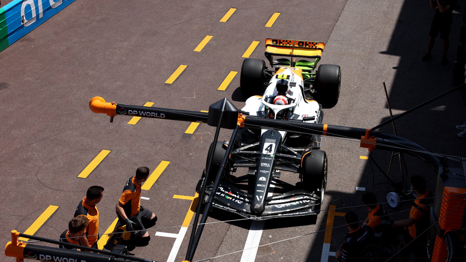 Lando Norris (GBR) McLaren MCL60 in the pits. Formula 1 World Championship, Rd 7, Monaco Grand Prix, Monte Carlo, Monaco,