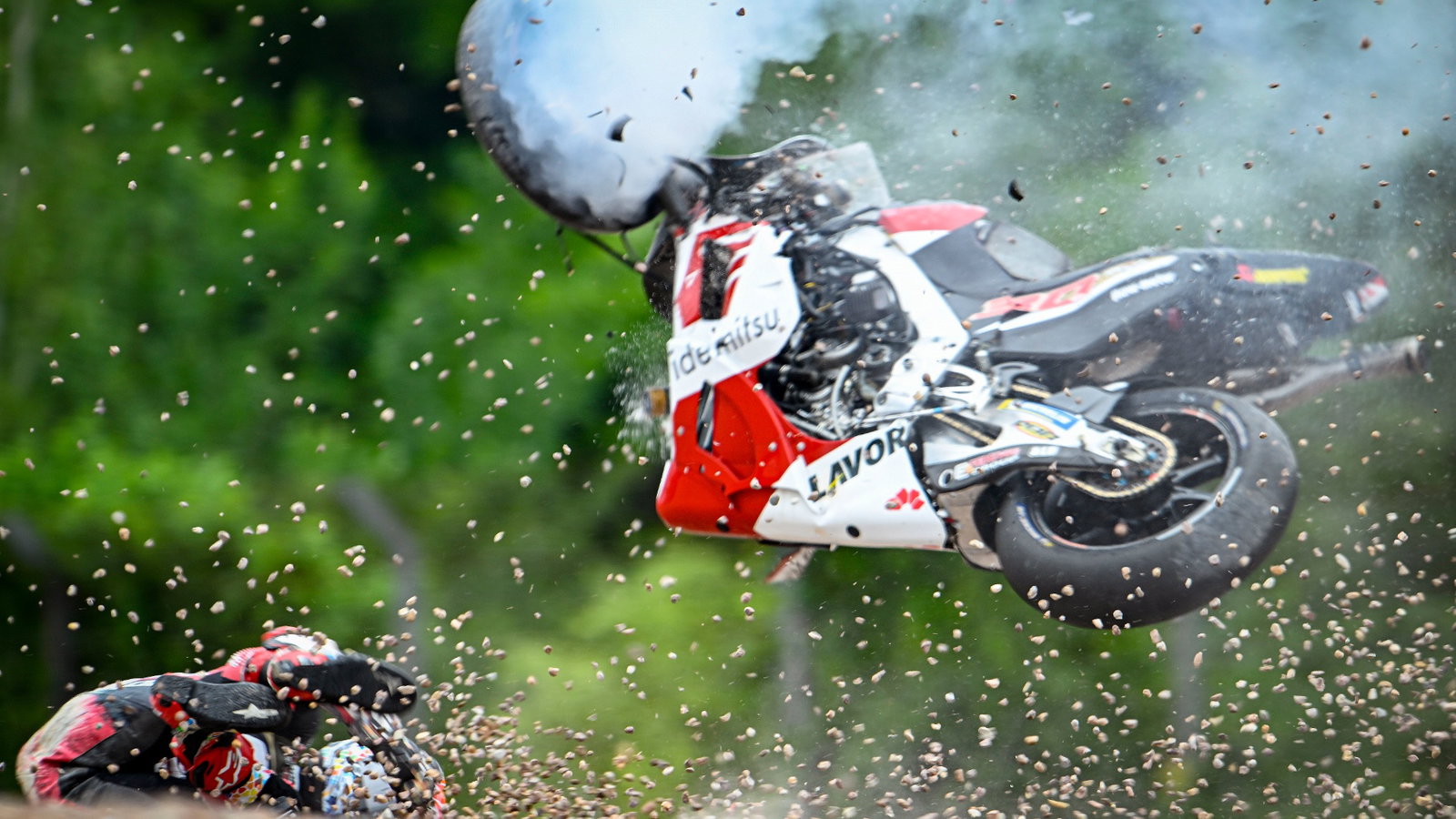 Takaaki Nakagami crash, MotoGP, German MotoGP, 16 June