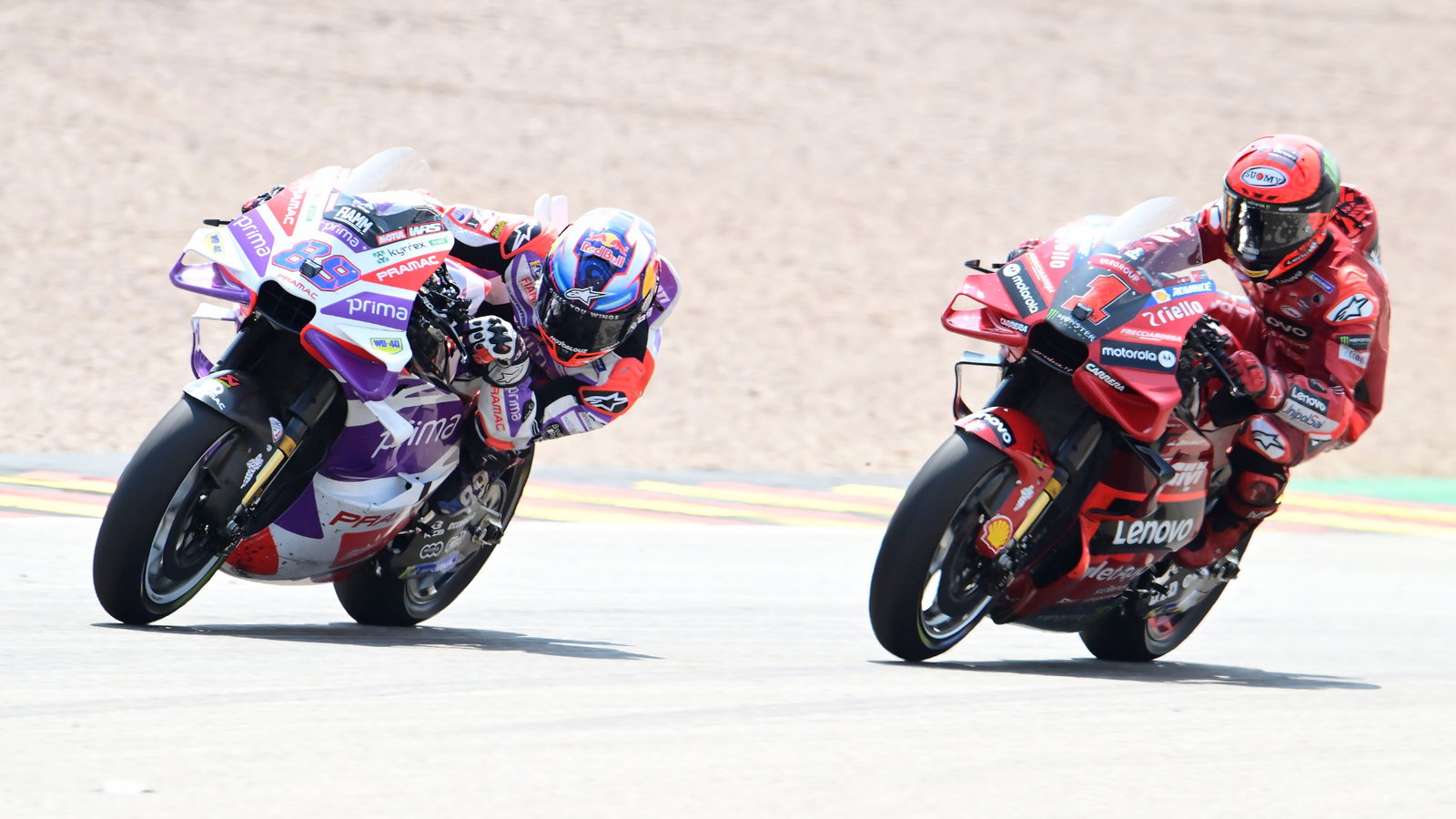 Jorge Martin, Francesco Bagnaia Ducati MotoGP Sachsenring 2023