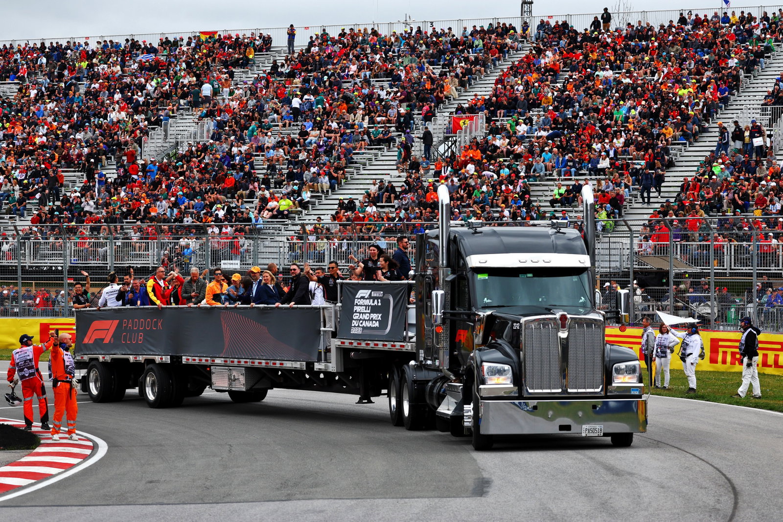 Paddock Club on the drivers' parade. Formula 1 World Championship, Rd 9, Canadian Grand Prix, Montreal, Canada, Race