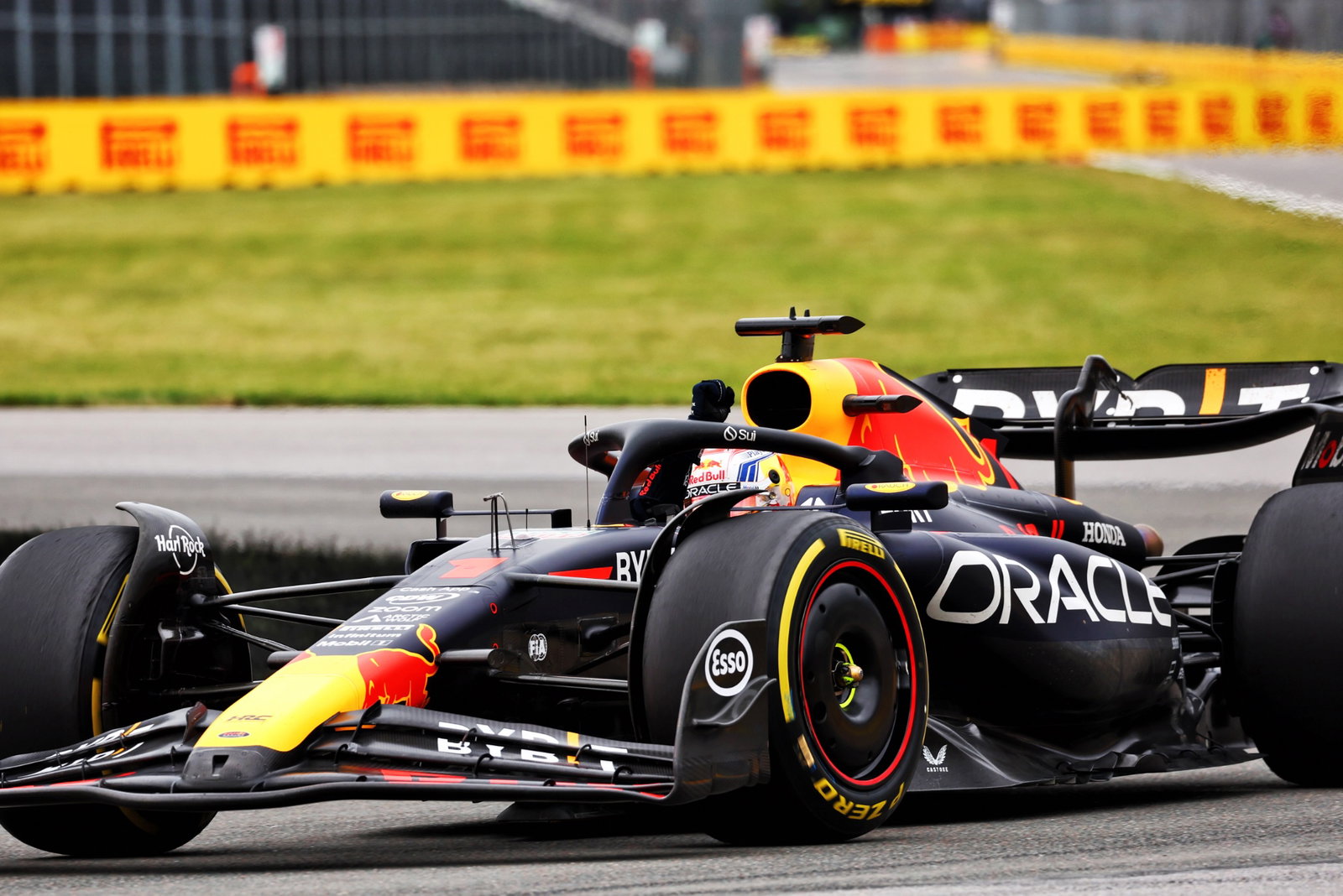 Race winner Max Verstappen (NLD) Red Bull Racing RB19 celebrates at the end of the race. Formula 1 World Championship, Rd